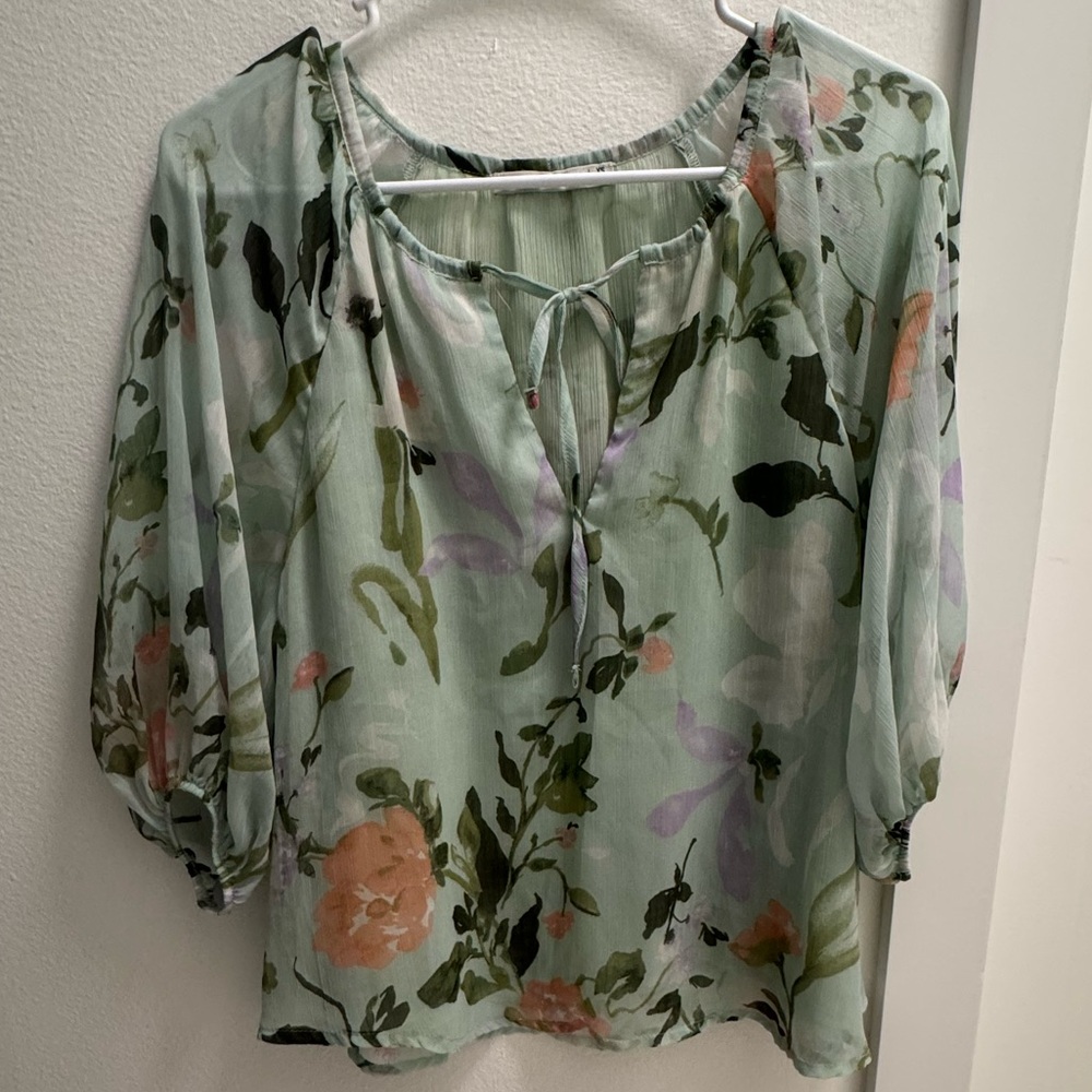 Abercrombie Floral Sheer Blouse